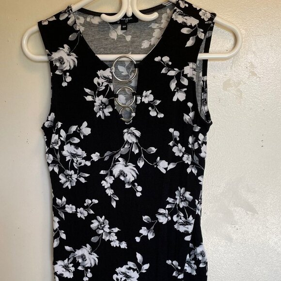 𝅺LILY Morgan Floral Boho Casual Summer Tunic Top Blouse, Size S/P - Picture 4 of 4